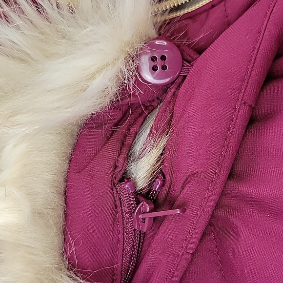 Halitech Hooded Puffer Coat Magenta Size Small - Picture 11 of 15